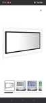 Espelho de casa de banho LED 100x8,5x37 cm acrílico preto