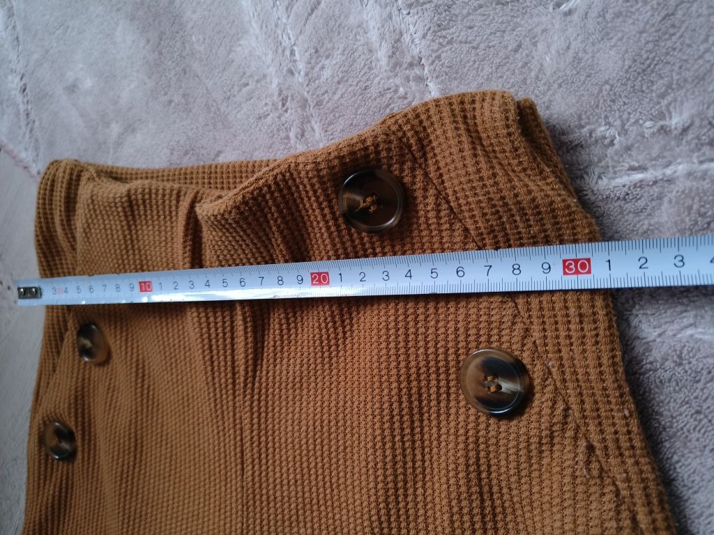 Spodnie brązowe, szerokie nogawki stradivarius