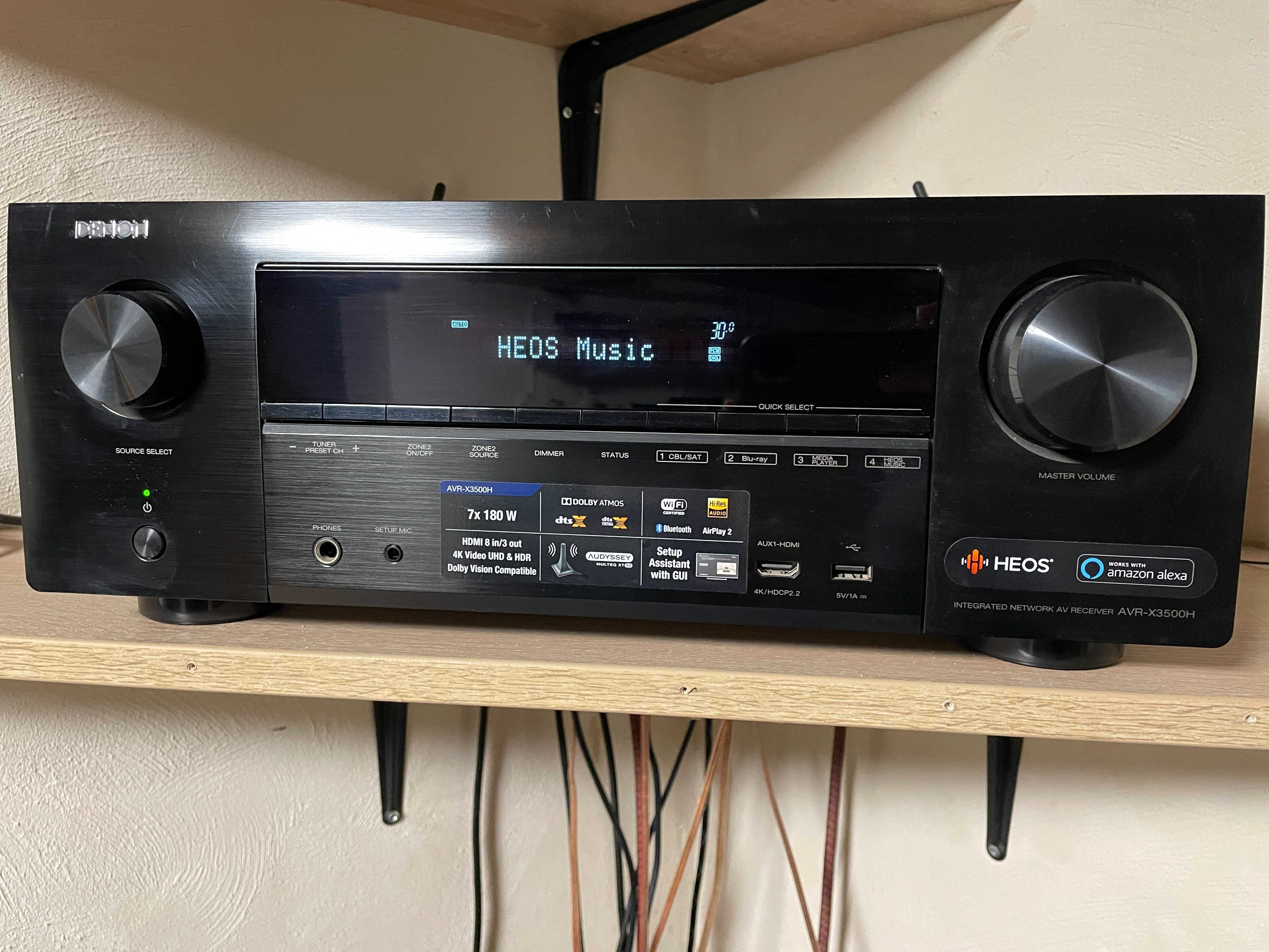 Amplituner Denon AVR-H3500 + pilot, obsługa Bluetooth, Internet