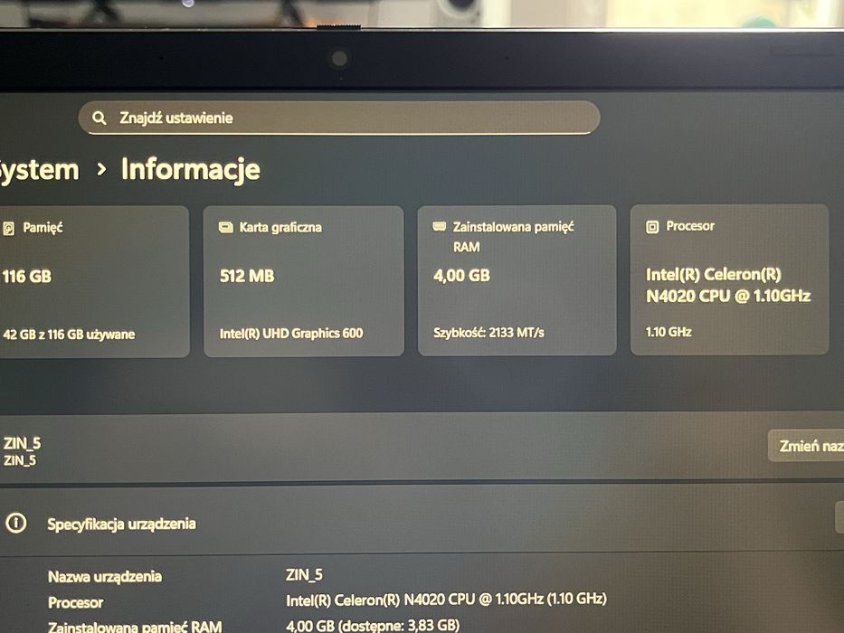 Laptop Techbite ZIN 5 15.6 N4020