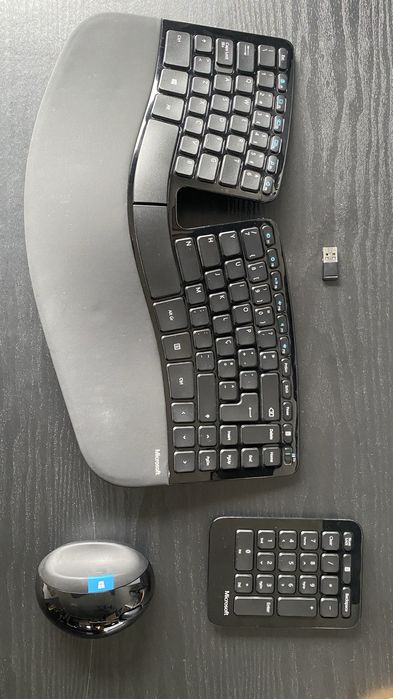 Teclado e rato ergonomico premium Microsoft Sculpt
