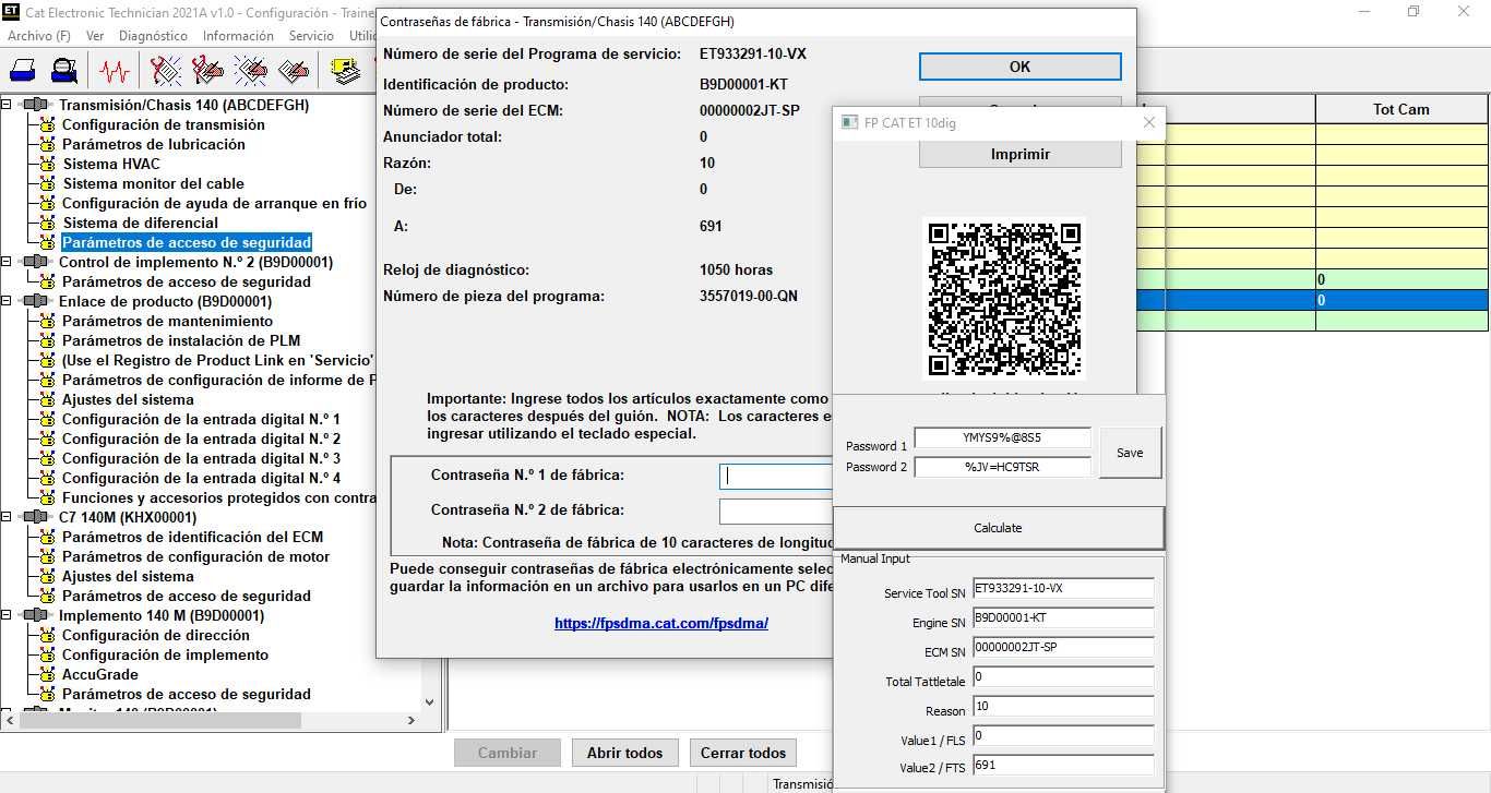 Caterpillar CAT ET4 Factory Password Generator - Generator Hasła