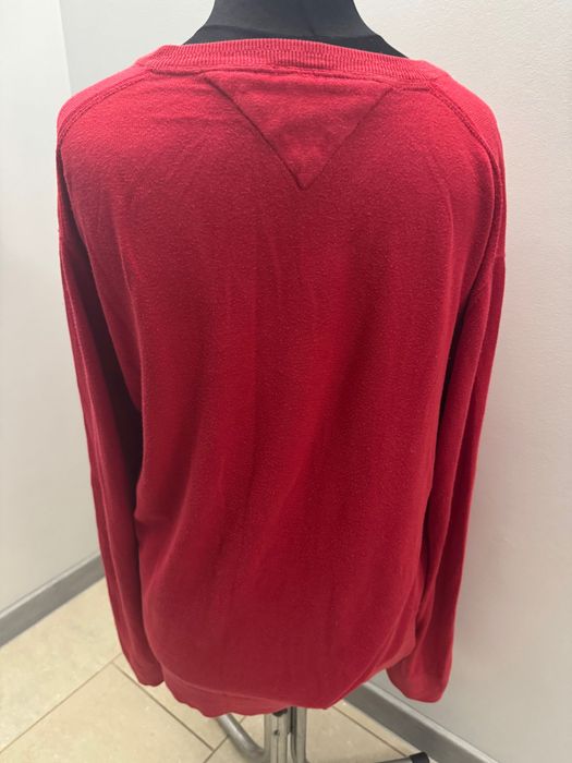 Tommy Hilfiger sweter męski  r. XL crewneck Logowany czerwony. bawełna