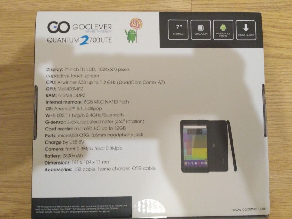 Планшет GoClever Quantum2 700 Lite Black