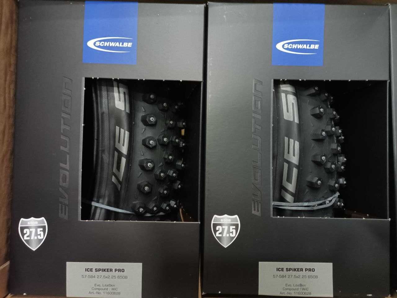 Покрышки зимние шипованые Schwalbe Ice Spiker 27.5x2.25" 650B (57-584)