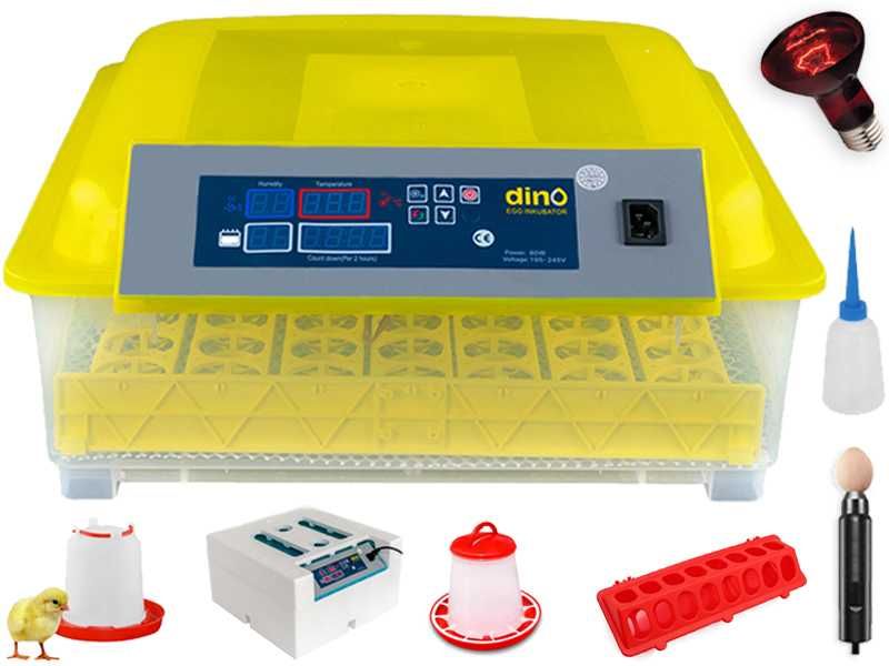 Inkubator automatyczny DINO na 56 jaj BOGATY ZESTAW Idealny na PREZENT