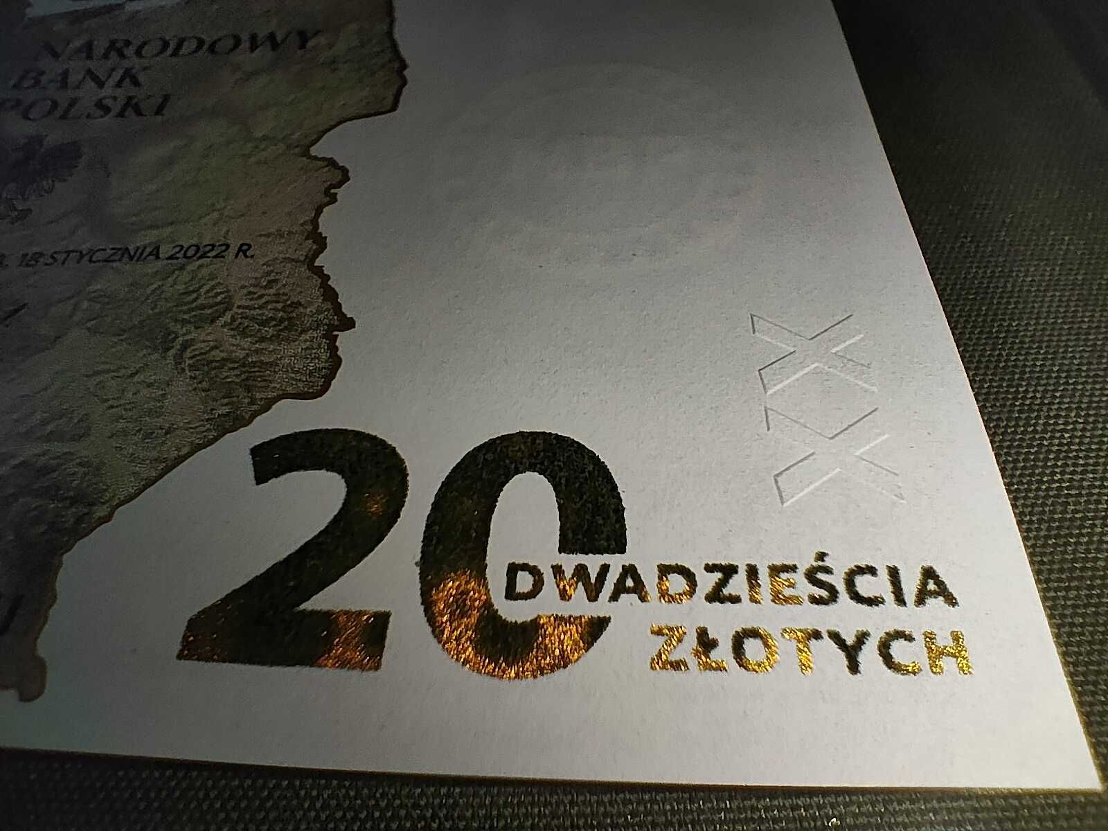 Banknot kolekcjonerski NBP Ochrona Polskiej Granicy Wschodniej 20 zł