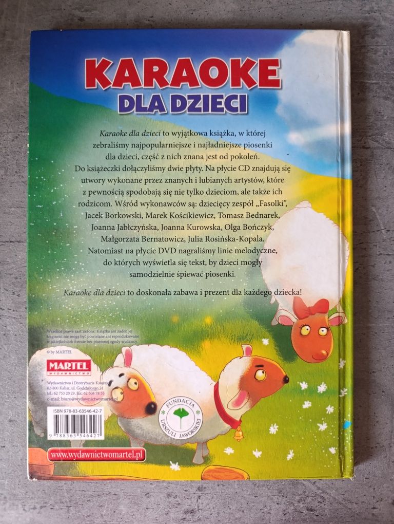 Karaoke dla dzieci książka z piosenkami + płyta dvd  od Martel