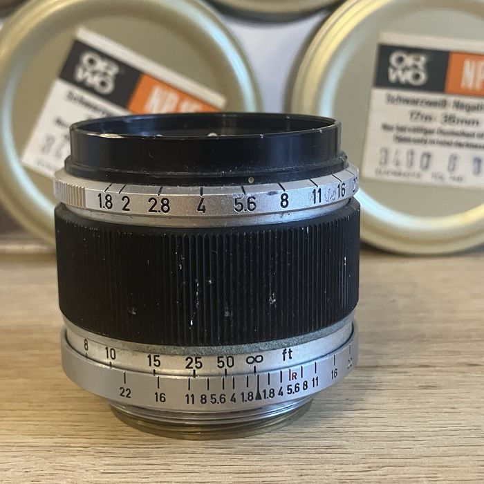 Canon 50mm f/1.8 obiektyw dalmierz LTM M39 Leica vintage