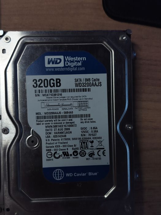 HDD 2.5/3.5 160/250/320/500GB. Жорсткі диски Seagate/WesternDigital/