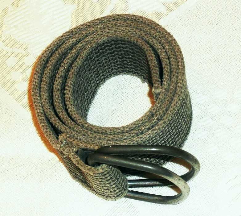 Solidny, używany pasek parciany 41 x 3 mm, o długości 80 cm, RETRO PRL