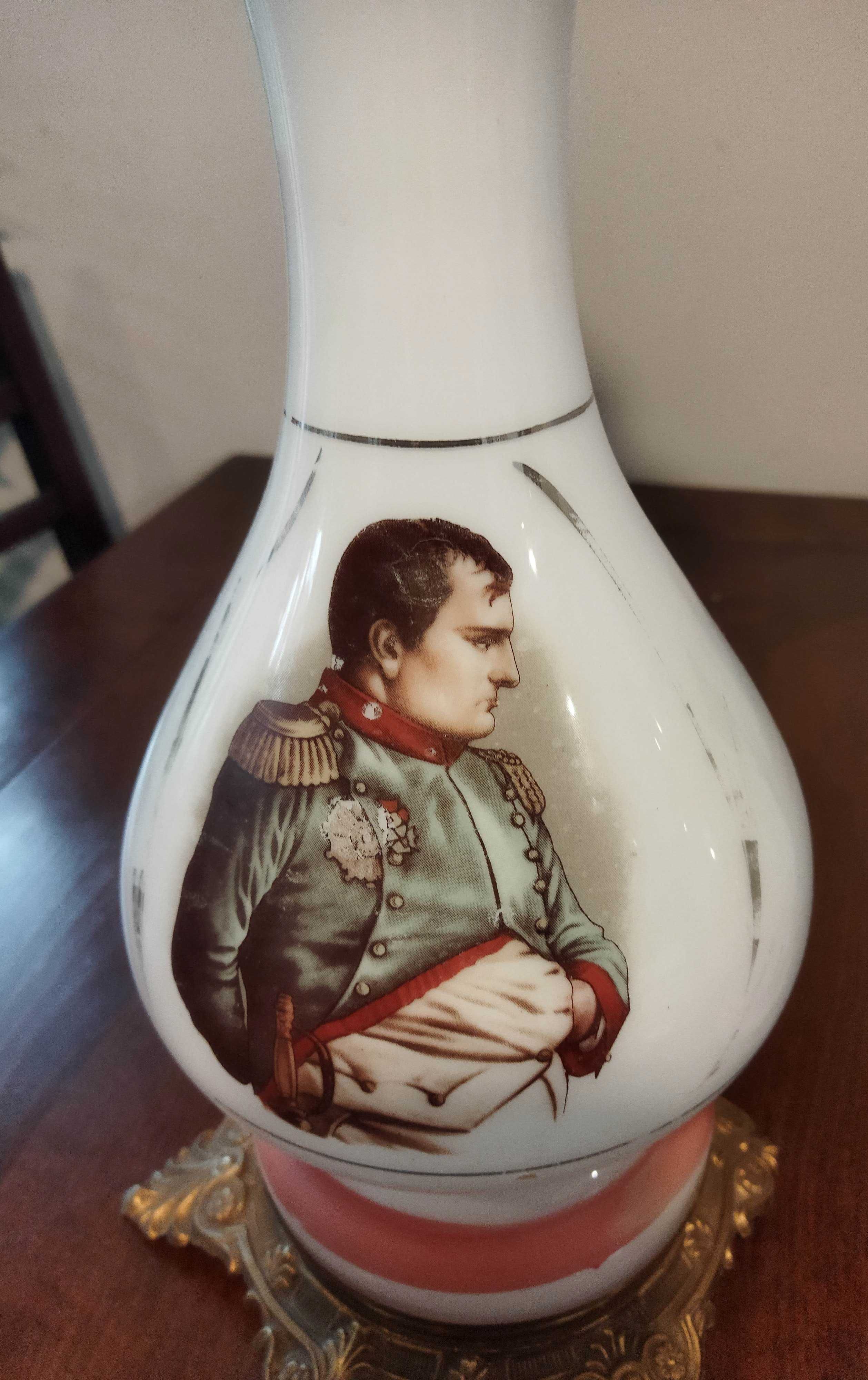 Lampy naftowe 2 szt. para lamp szkło kolorowe Napoleon Józefina