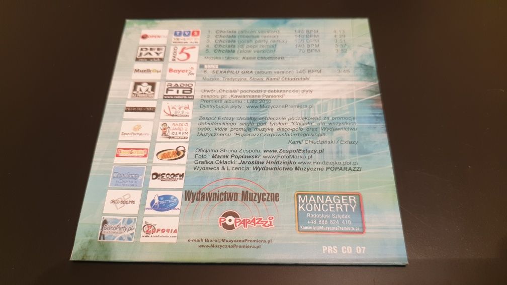 Extazy - Chciała - Promo CDM - Mint - Disco Polo