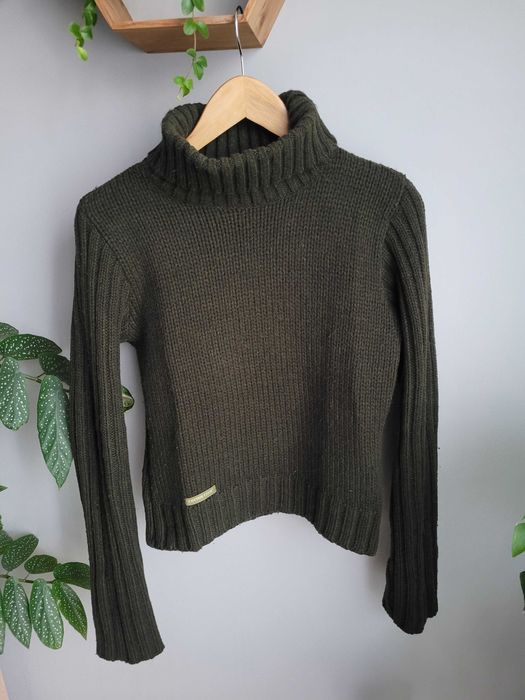 Militarny golf z wełną Cotton Club