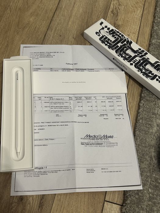 Apple pencil pro a2538 gwarancja