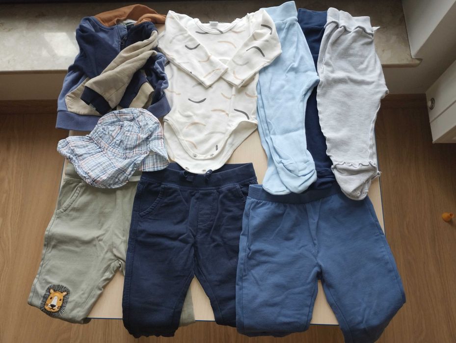 Ubranka chłopięce, rozmiar 80 (bluza 74)