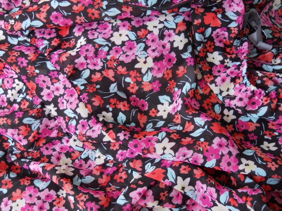 Mia Moda Nowa Tunika Zwiewna Kwiecista na Lato Duża r.50