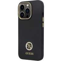 Etui Guess Silicone Logo Strass 4G do iPhone 13 Pro / 13 - Czarne