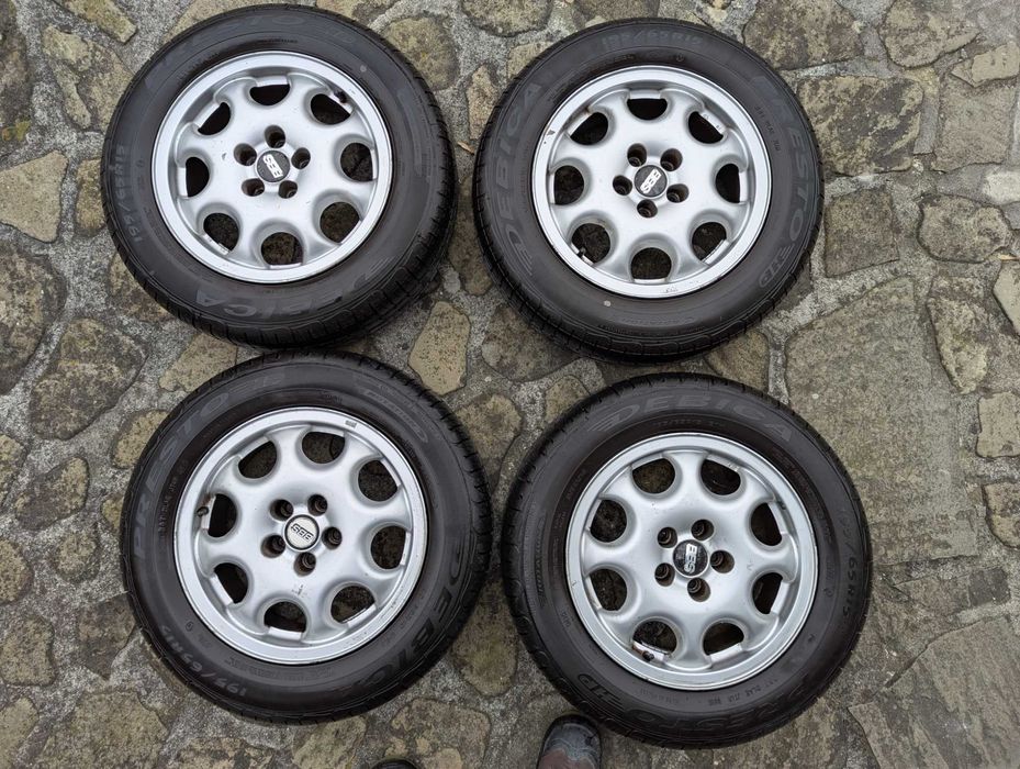 Alufelgi BBS 15" 5x100 ET35 + opony letnie Dębica Presto HP 195/65 R15