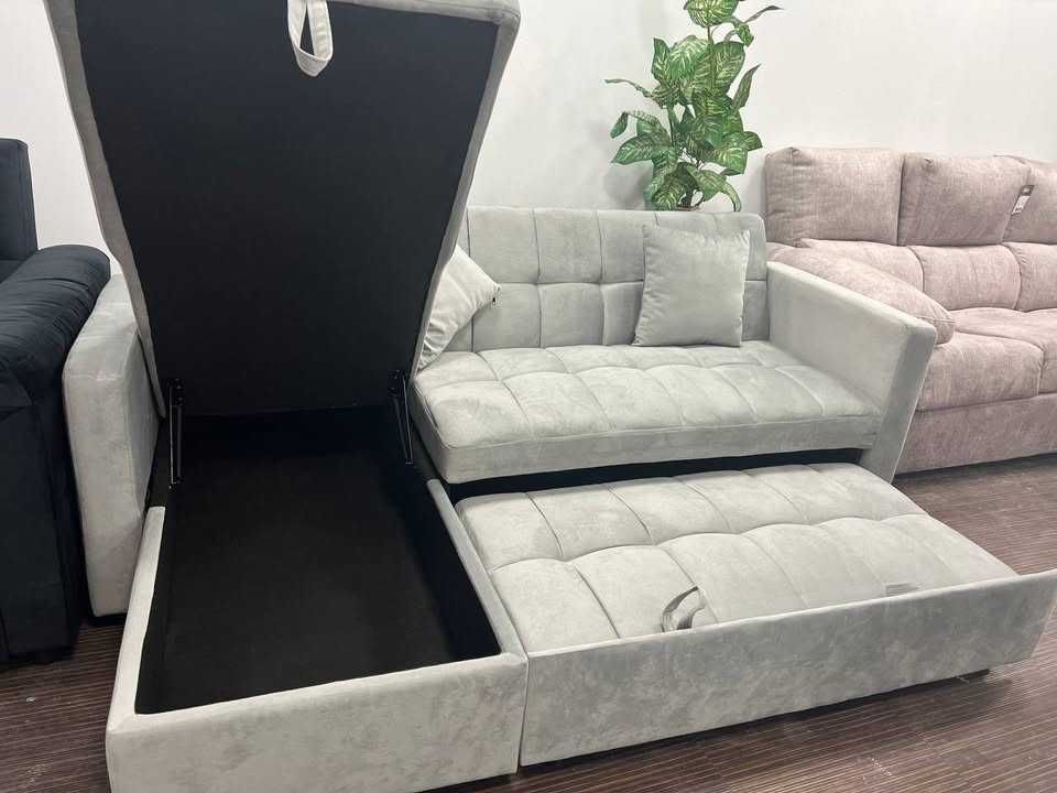 oferta sofa cama chaisselongue e baú envio grátis