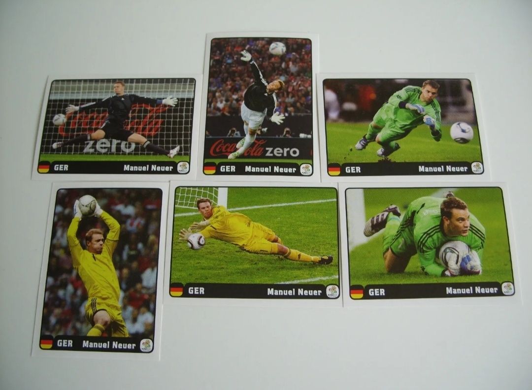 Panini Euro 2012, 533 стикера без повторов + Нойер 1-6 немецкая версия