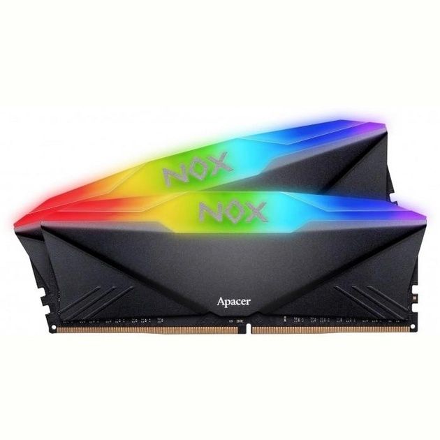 Модуль пам'яті Apacer DDR4 32GB (2х16) 3600 NOX RGB Black+Подарунок