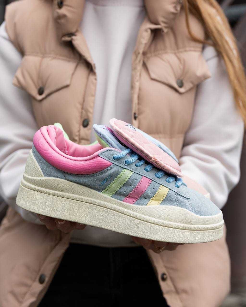 Хіт 2024! Жіночі кросівки Adidas Campus x Bad Bunny Moon Pink 36-40р