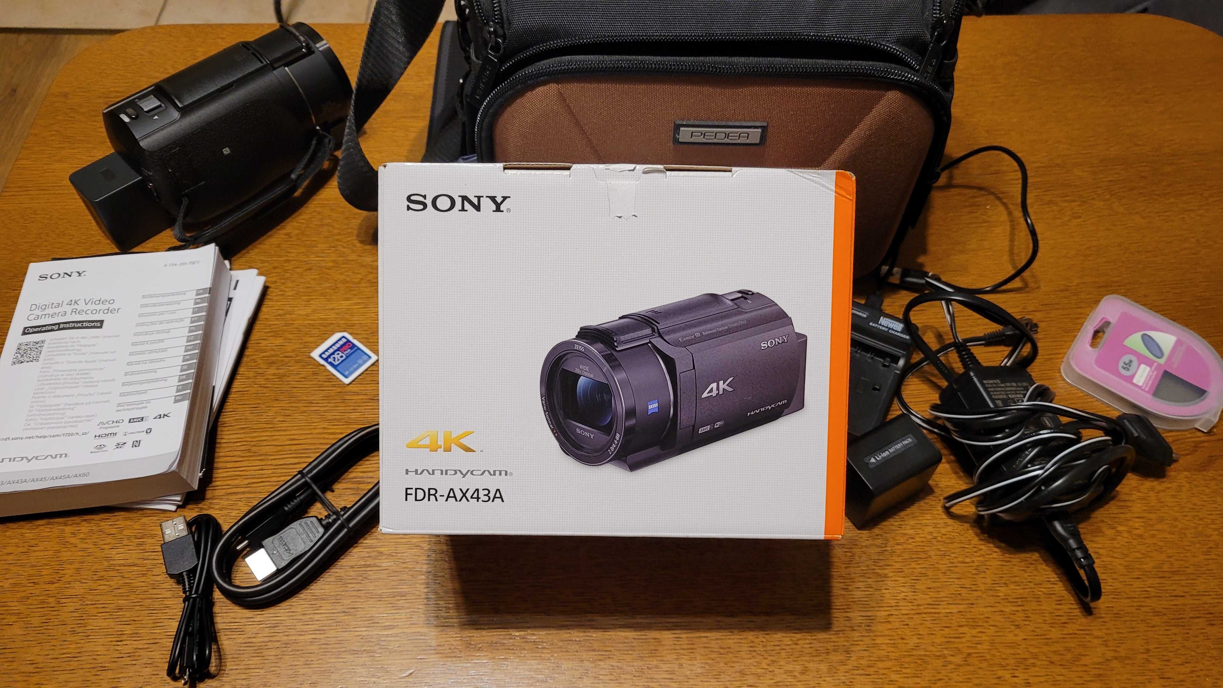 Kamera Sony FDR-AX43A 4K na gwarancji jak nowa plus akcesoria