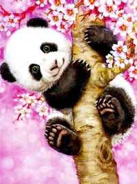 Haft diamentowy Diamond Painting mozaika 5d PANDA 30x40 cm