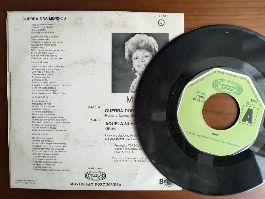 Disco de vinil single Mara Abrantes (Guerra dos Meninos)