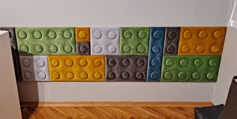 Zestaw ściennych paneli tapicerowanych 200 x 50 cm
