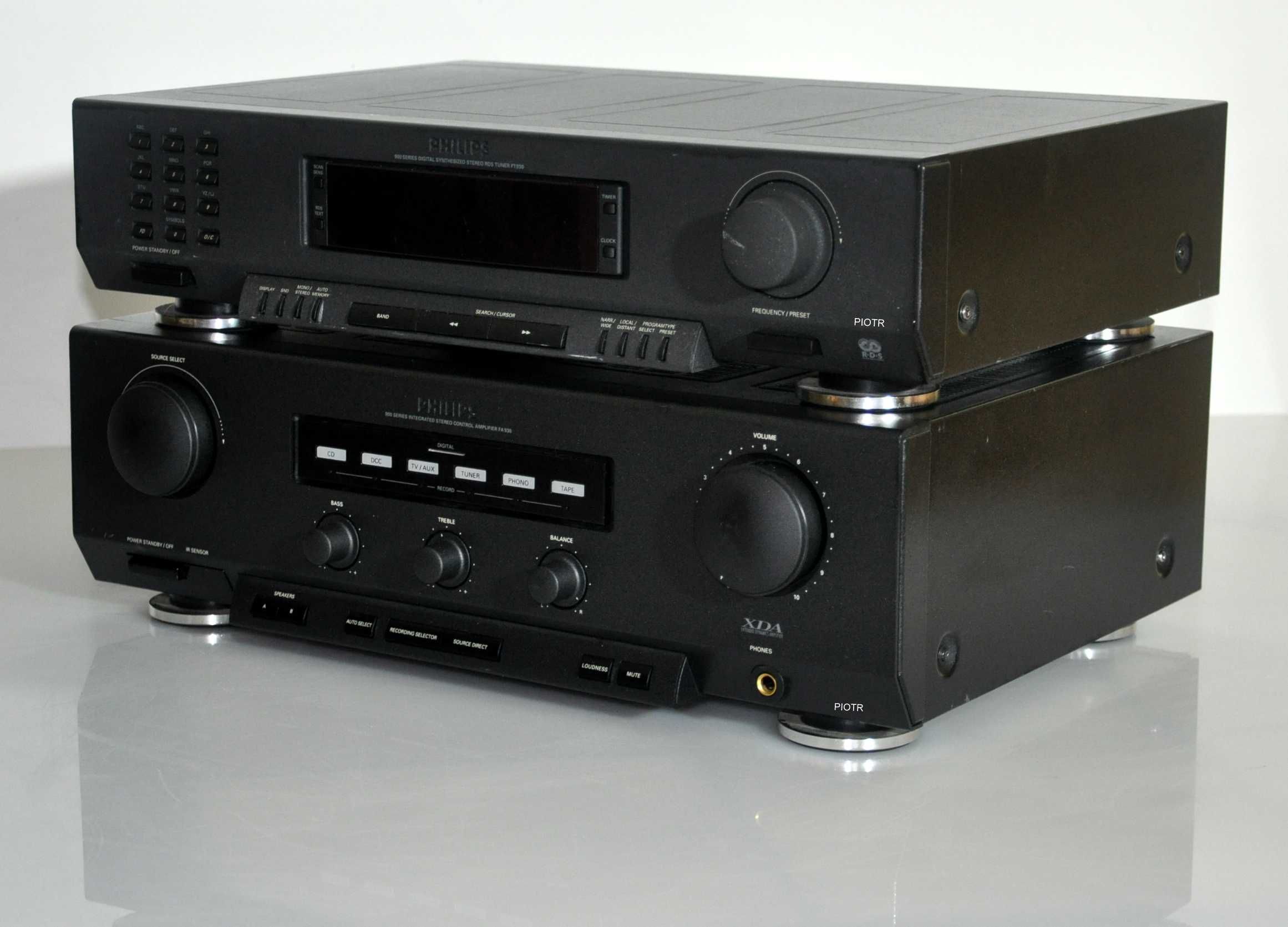 Zestaw stereo audio wzmacniacz i tuner Philips z serii 930.