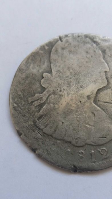 D W, stara moneta kopia ? fals ? 8 reali Kolumbia 1812 rzadka