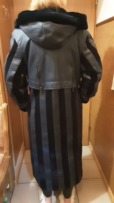 Тепла штучна дубльонка - пальто