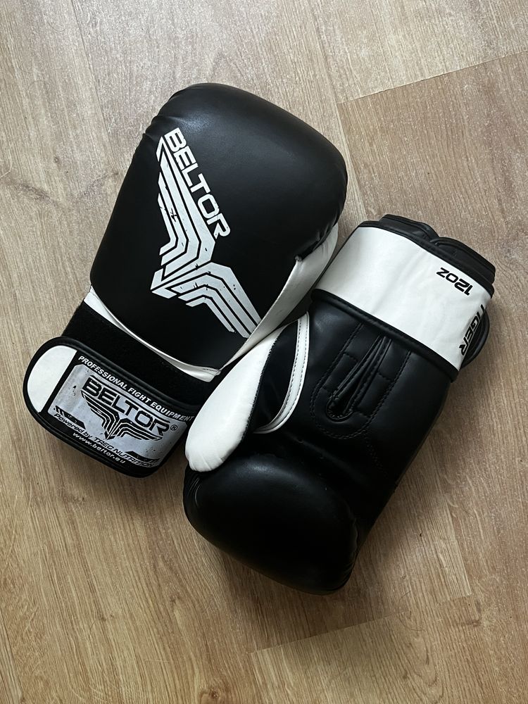Rękawice bokserskie BELTOR 12oz – Black-White