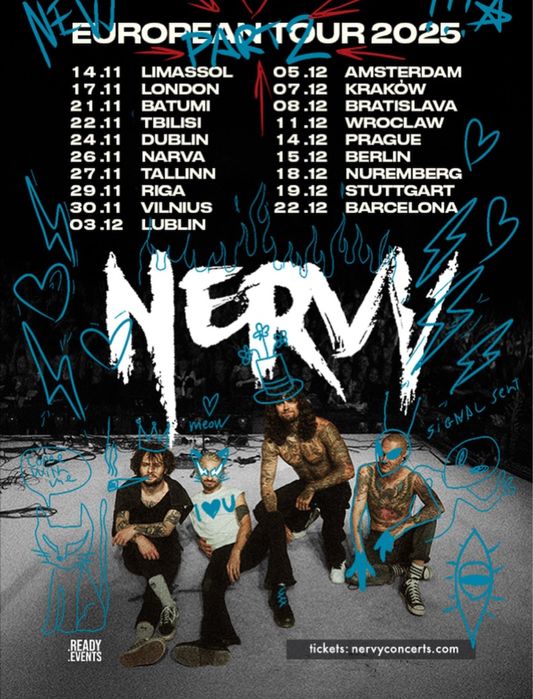 білет на концерт "Нерви" в Любліні (Польща) 03.12.25