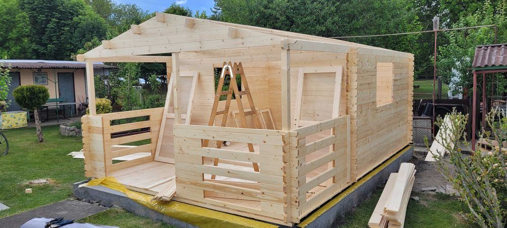dostępny OD ręki DREWNIANY domek letniskowy*34 mm*6x4*24m2*działkę ROD