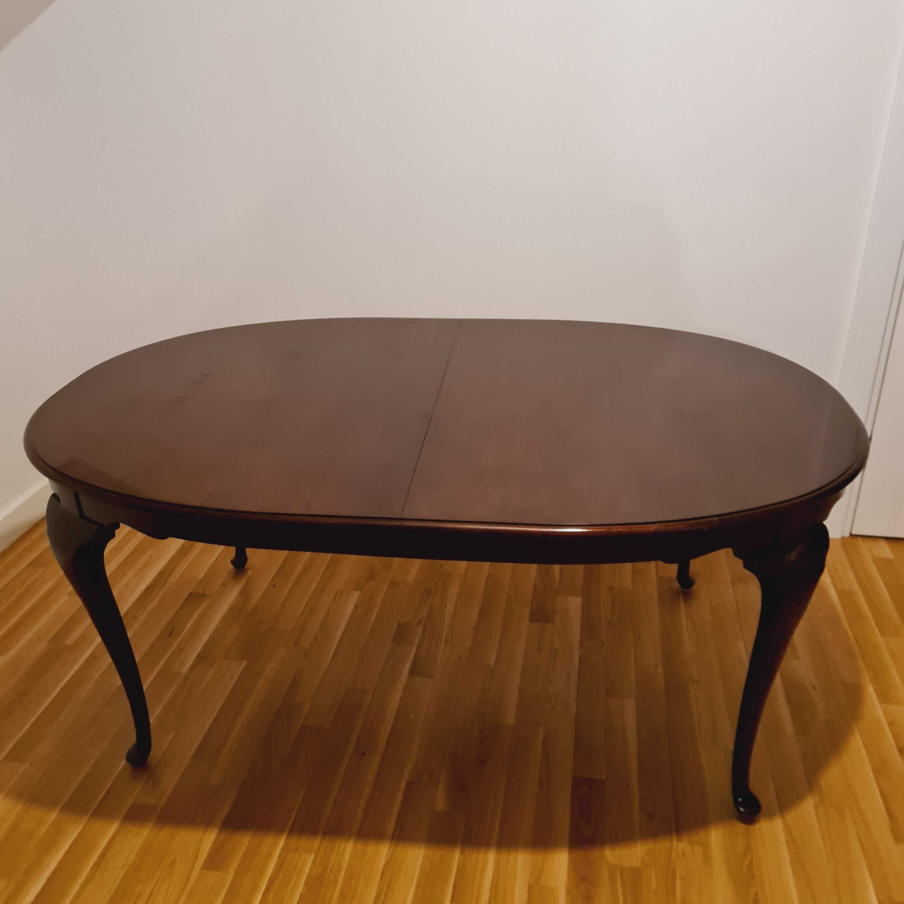 Stół drewniany lakierowany Mahoń USA do jadalni salonu stylowy Drexel