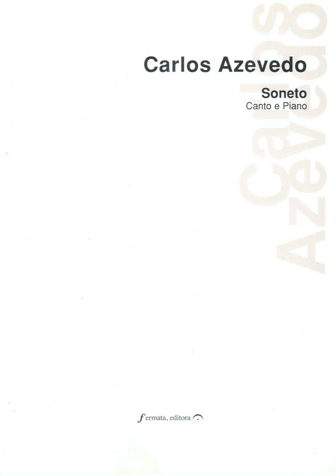 Carlos Azevedo - Soneto para Canto e Piano (Partitura)
