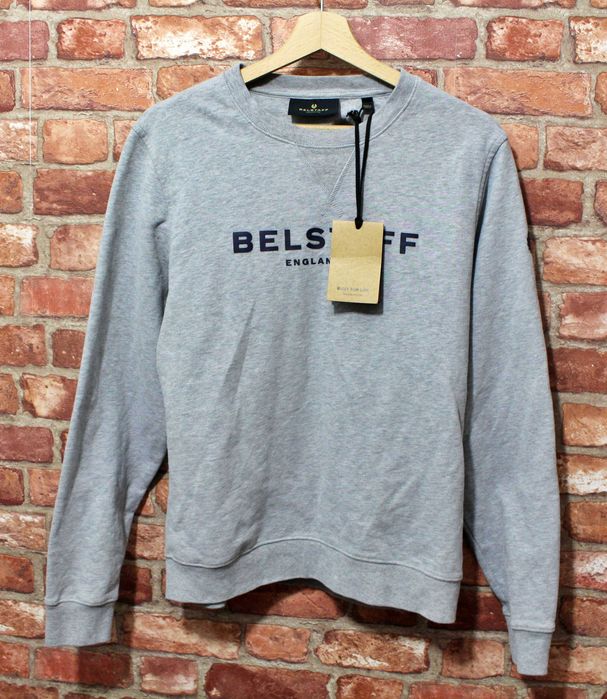 Belstaff London Męska Bluza Bawełniana Cotton Crewneck Hoodie