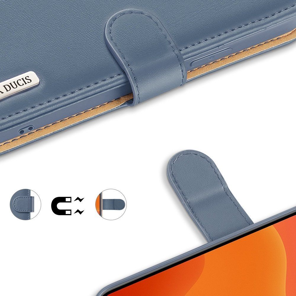 Etui Hivo Dux Ducis Skórzane Z Klapką Do Iphone 11 Pro Max Niebieski