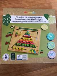 Piramida zdrowego żywienia  - Drewniana tablica edukacyjna Elefun 3+