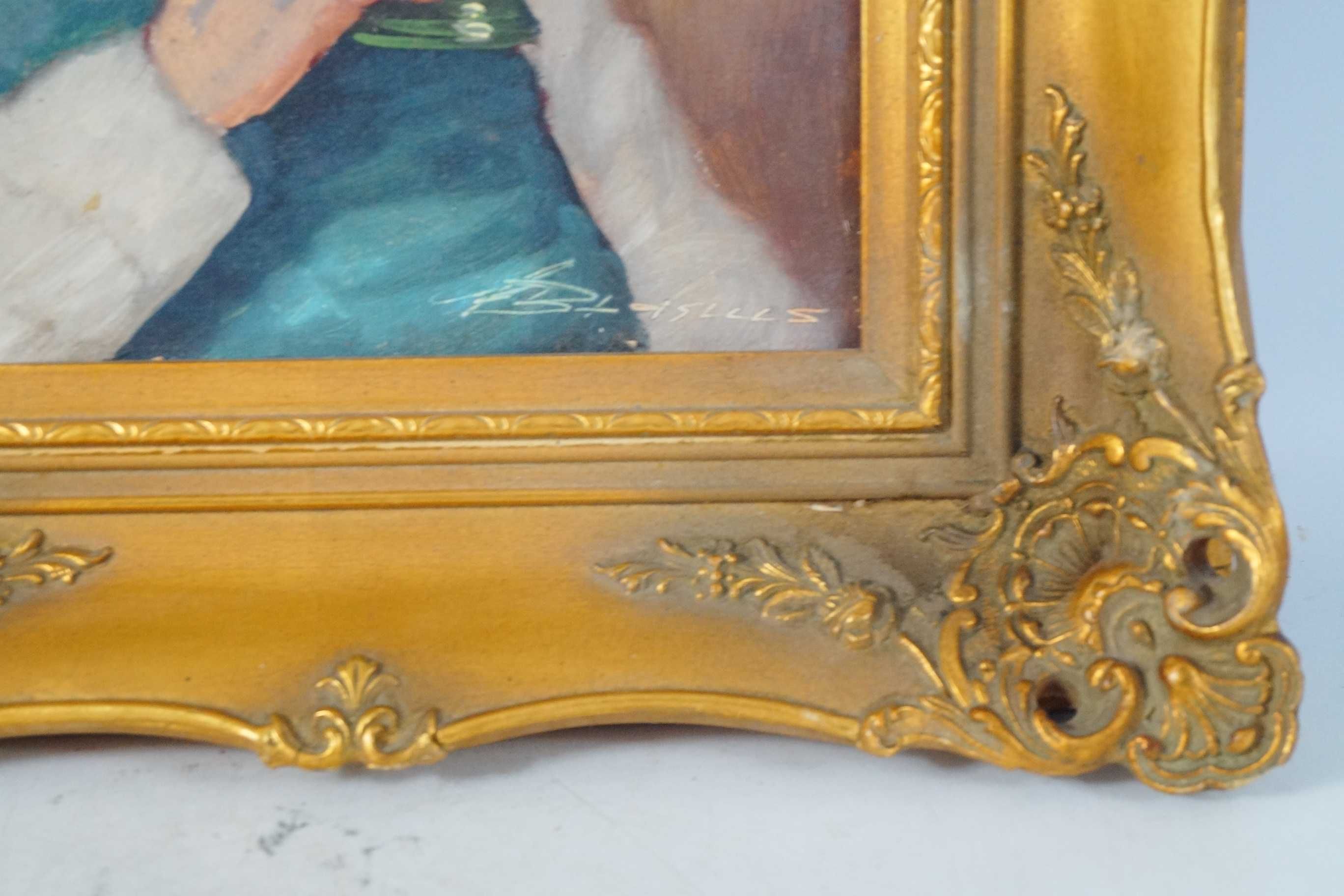 Obraz namalowany na płótnie w barokowej ramie