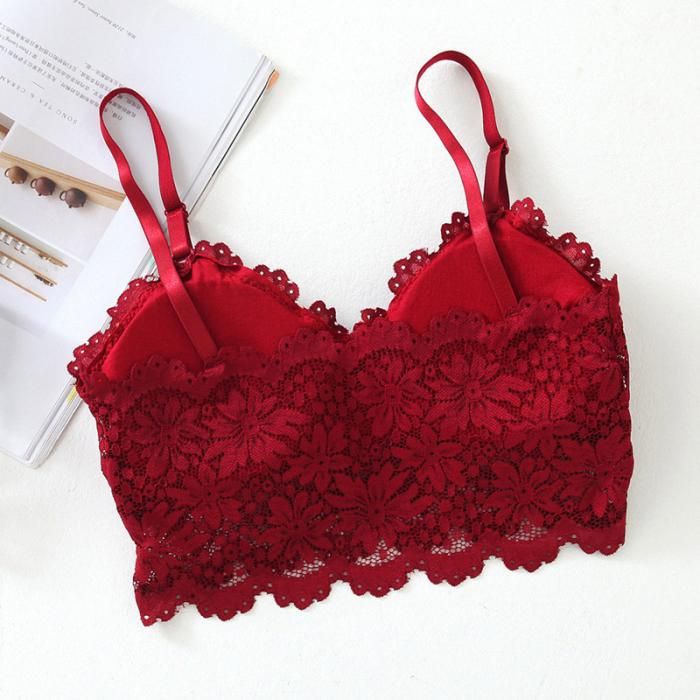 Top Sexy de Renda Preto/Bordeaux/Azul