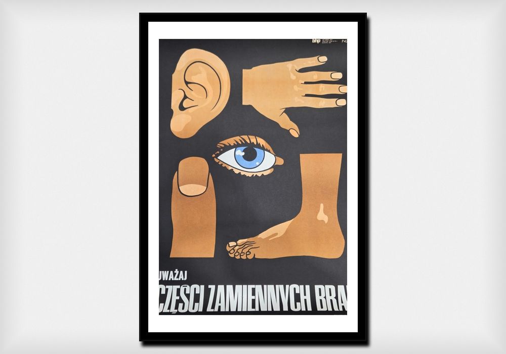 Plakat BHP PRL Świerzy