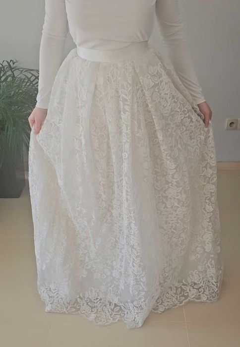 Spódnica ślubna koronka