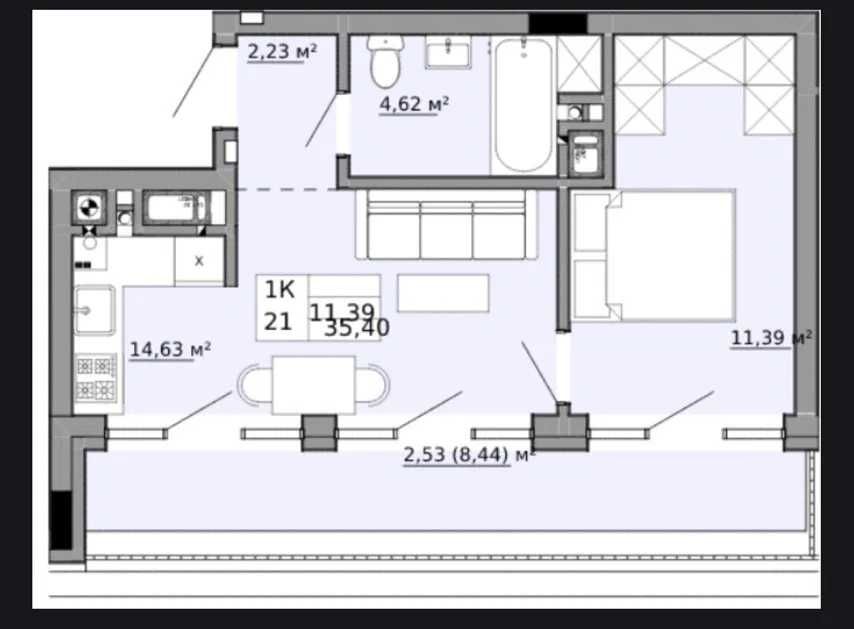 Продаж 1-кімнатної квартири в ЖК Family House вул. П.Орлика