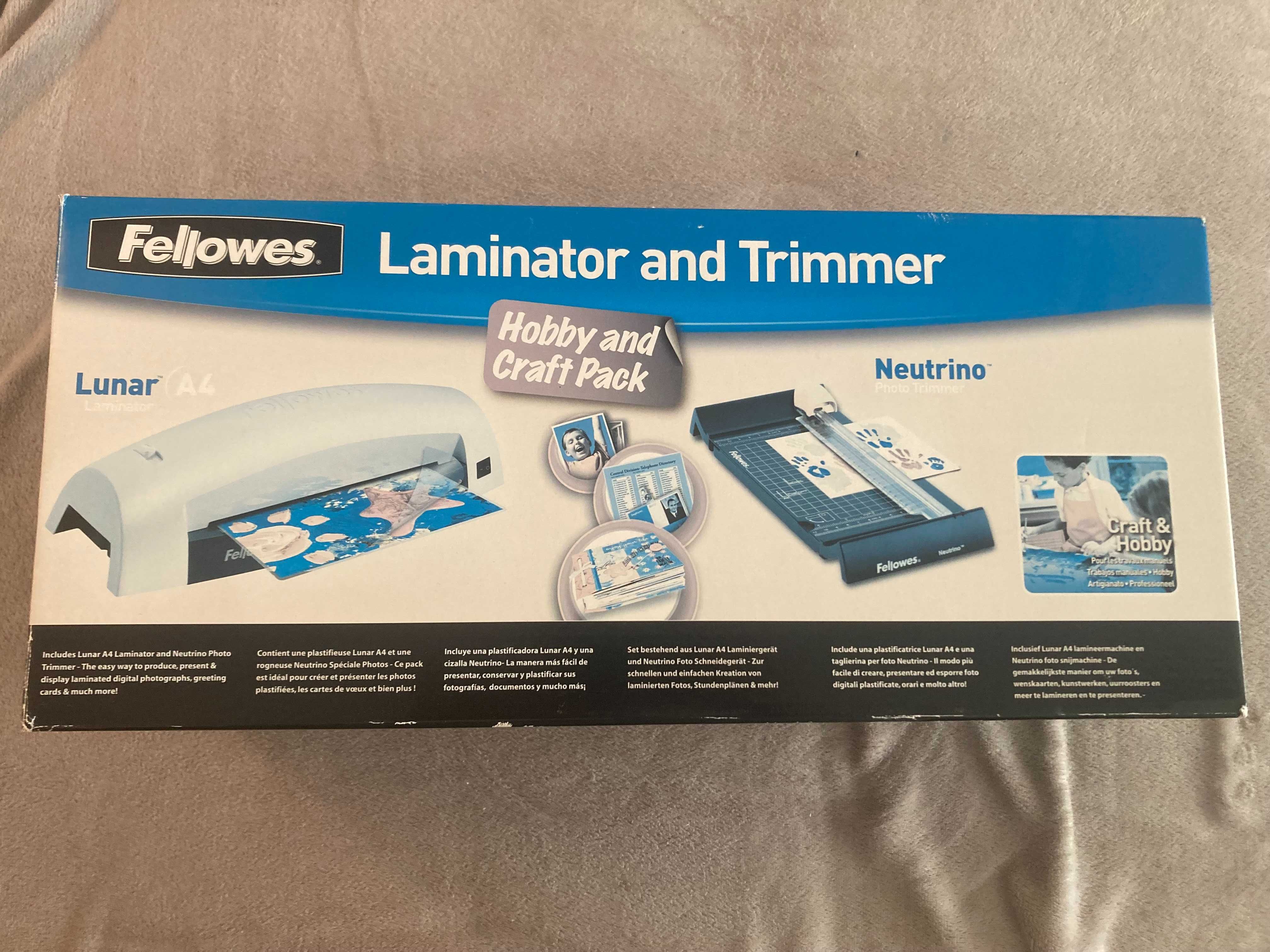Plastificadora A4 a Quente Fellowes Lunar + Guilhotina