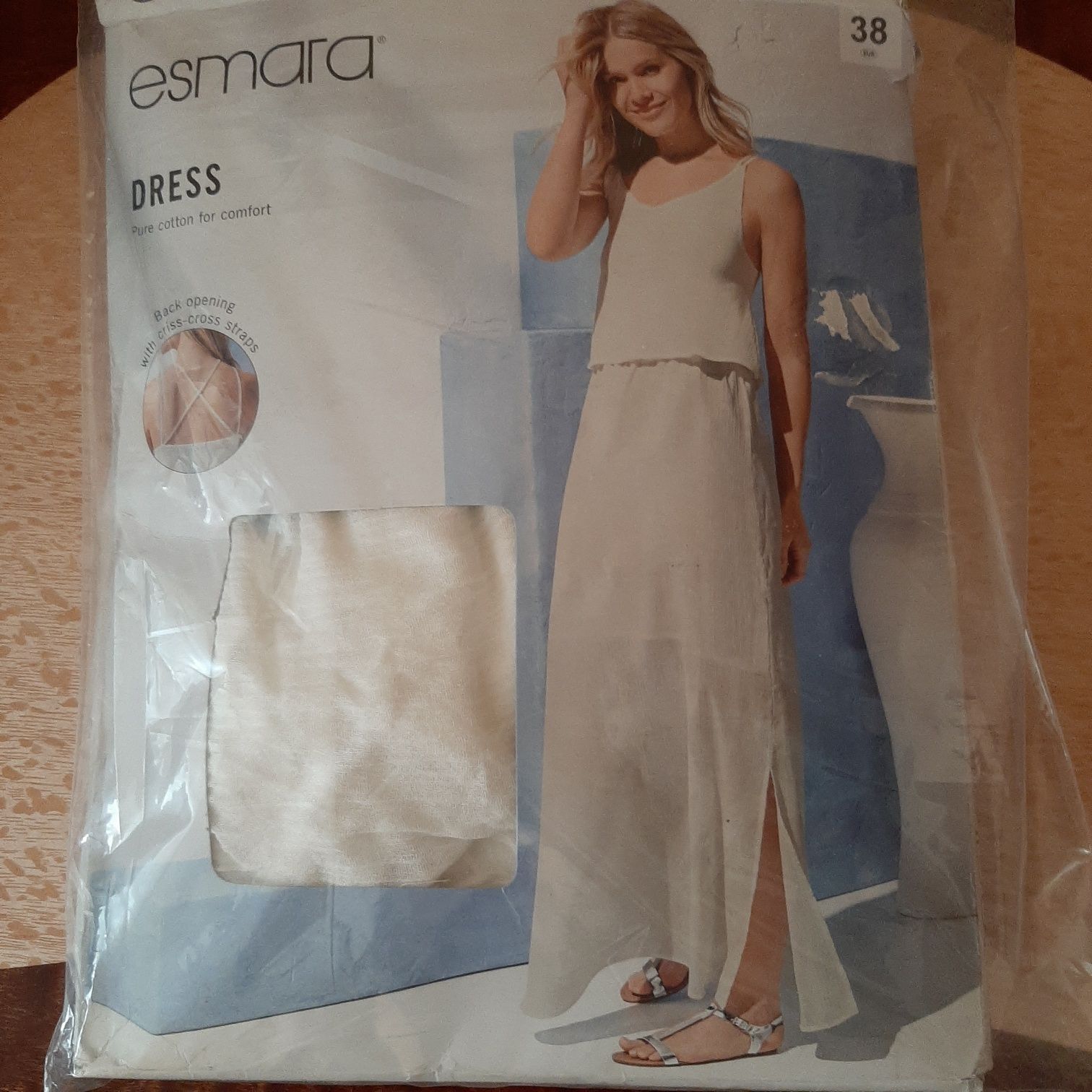 Сарафан НОВЫЙ хлопок белый эсмара esmara платье легкий есмара красивый