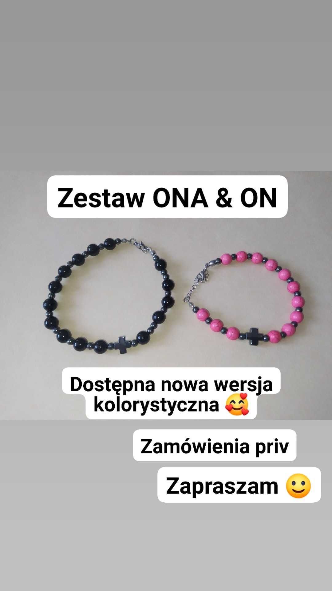 Bransoletka różaniec męska z kamieni na rękę